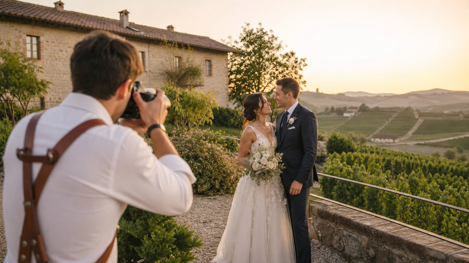 Servizio fotografico di matrimonio in una cascina delle Langhe vicino ad Alba